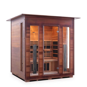 Diamond 4 person indoor sauna front/side view