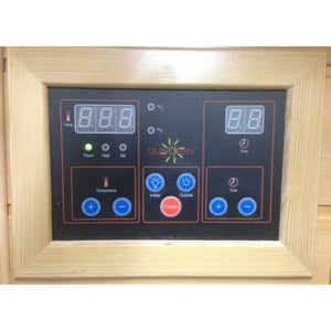 The control panel of Heathrow sauna