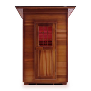 Moonlight 2 person outdoor slope sauna front view