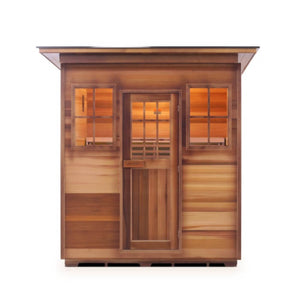 Moonlight 4 person outdoor slope sauna front view