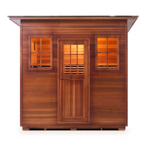 Moonlight 5 person outdoor slope sauna front view