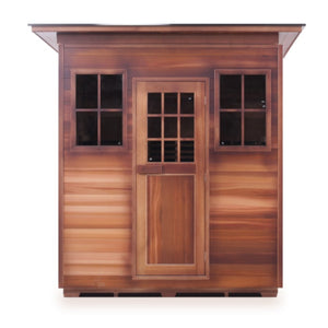 Sapphire 4 person outdoor slope sauna front view
