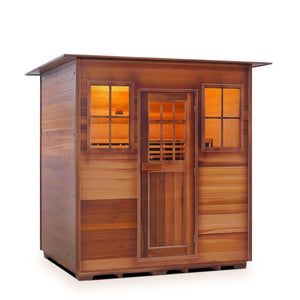 Sierra 4 person indoor sauna front/side view