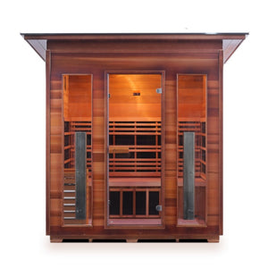 Diamond 4 person outdoor slope sauna front view