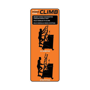 The climb placard