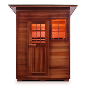 Moonlight 3 person outdoor slope sauna front view