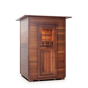 Sapphire 2 person indoor sauna front/side view
