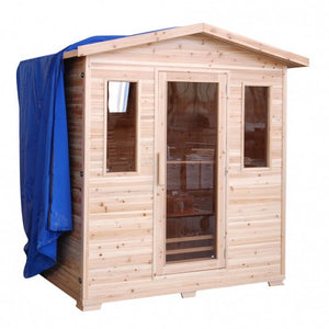 Exterior design of the 4 Person Cayenne Outdoor Sauna