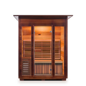 Sunrise 3 person indoor sauna front view