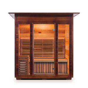 Sunrise 4 person indoor sauna front view